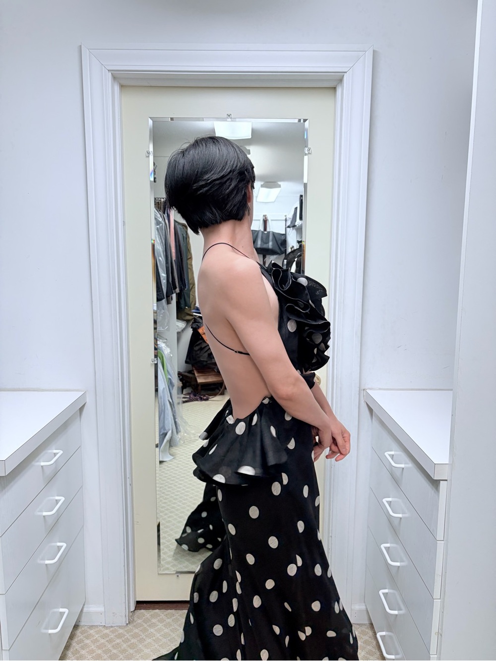 NWOT Zimmerman Black Polka Dot Halter Gown, Size AU 2 = M - Picture 4 of 15